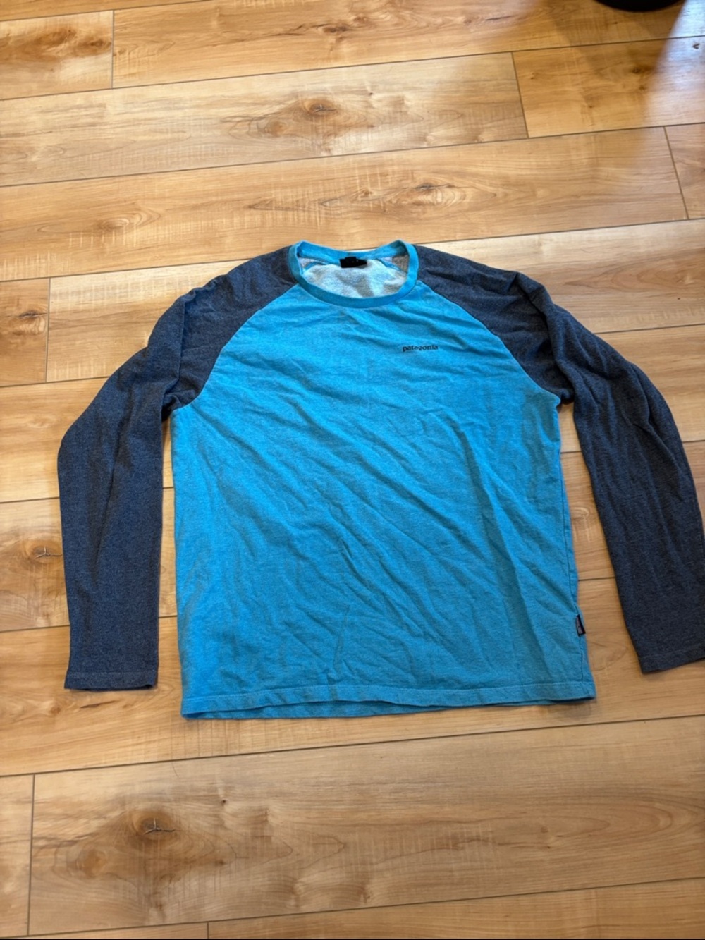 Patagonia Men’s Long-Sleeve Raglan Shirt - Teal/Charcoal